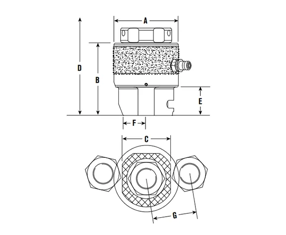 MRT Manual Return Bolt Tensioners Drawing MRT Manual Return Bolt Tensioners Drawing